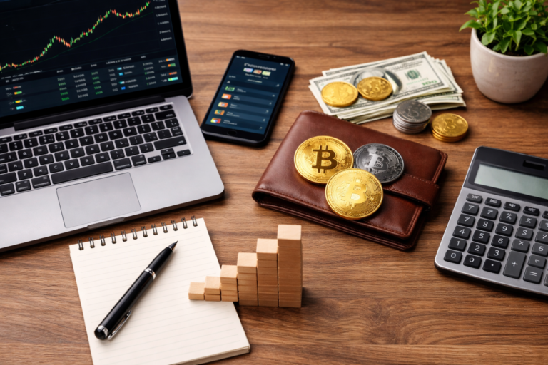 How to Build a Crypto Portfolio with Bitcoin, Ethereum, and diversified digital assets investment strategy illustration