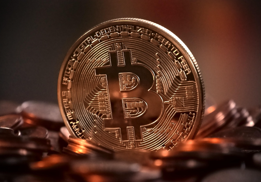 Bitcoin Mining process explained with cryptocurrency mining setup and blockchain technology illustration